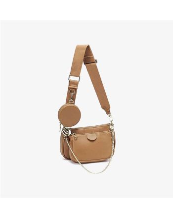 Multipurpose Golden Zippy Handbags